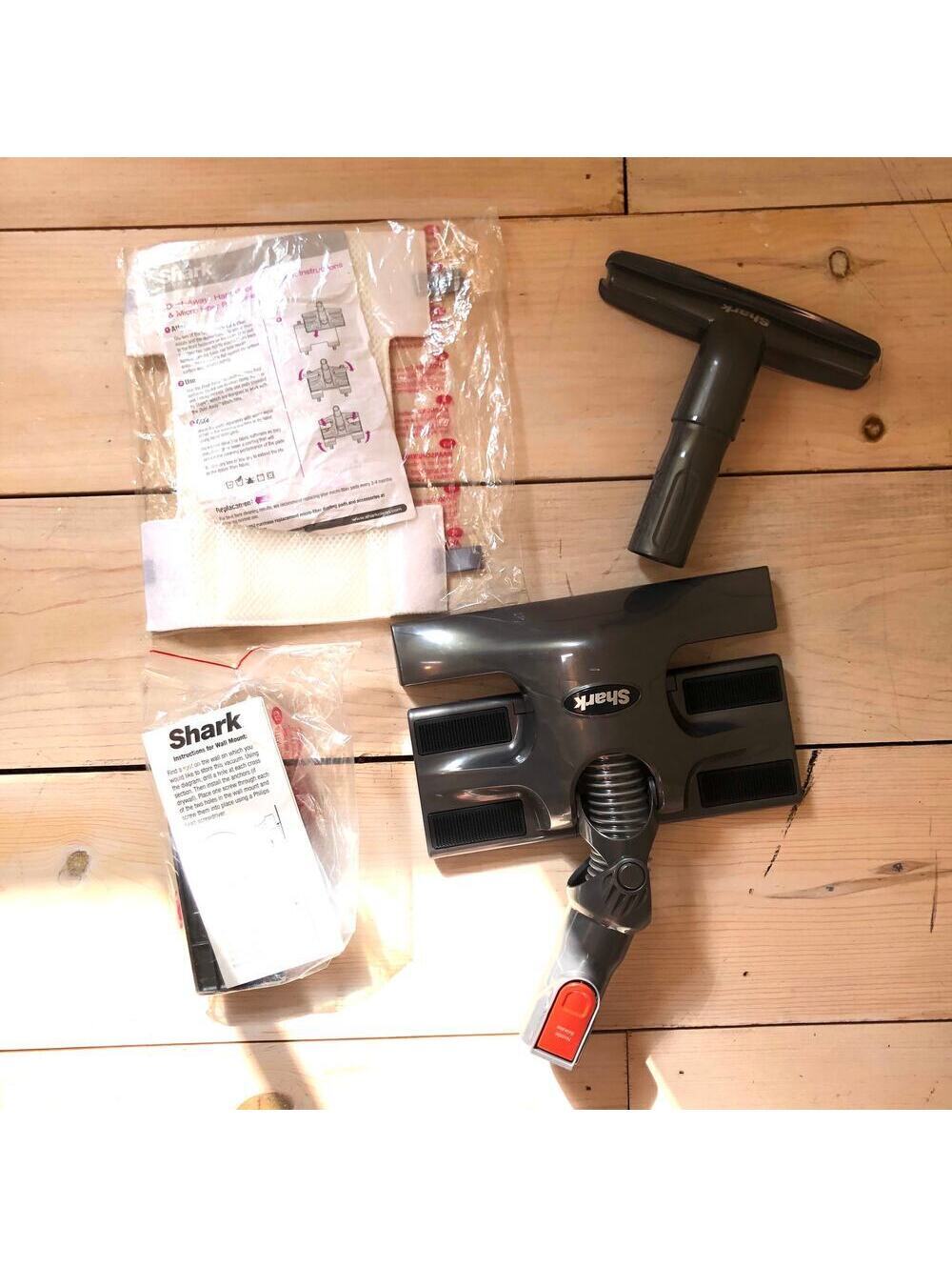 Shark Dust-Away Parts Floor Attachment, Upholstery Tool, Dust Cloth, Wall Mount